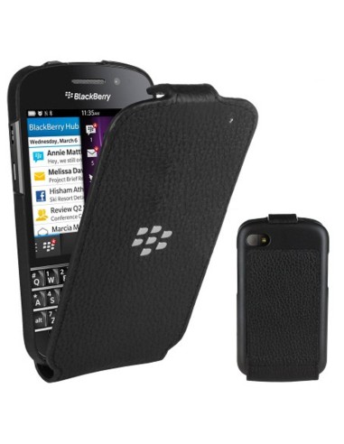 Blackberry O98ACC50707201 - Funda de piel con tapa para Blackberry Q10, Negro - Electrónica - Kiwiku.com
