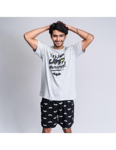 Pijama Batman Hombre XXL Gris 100% Algodón - Kiwiku