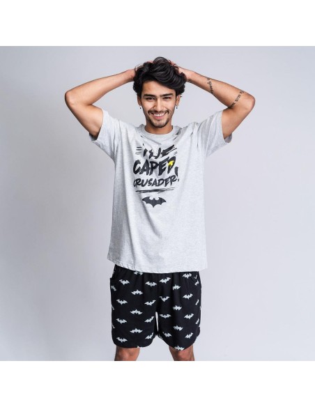 Pijama Batman Hombre XXL Gris 100% Algodón - Kiwiku