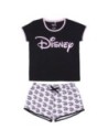 Cerda Pijama Corto Single Jersey Disney, Color Negra, Talla S