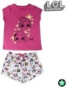 Cerda Pijama Corto Glow In the Dark Single Jersey Lol, Color Fucsia, Talla 6 Años