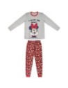 Cerda Pijama Largo Single Jersey Mickey Talla M Mujer Gris y Rojo