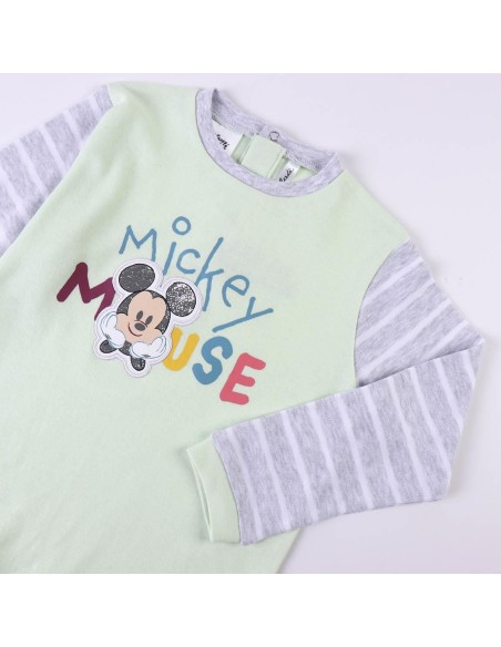 Pijama Largo Interlock Mickey Rosa 36 Meses - Cerda | Kiwiku