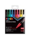Uni-ball Posca Basic Pc-3m Set de 8 Marcadores Punta Fina 0,9 mm Multicolor