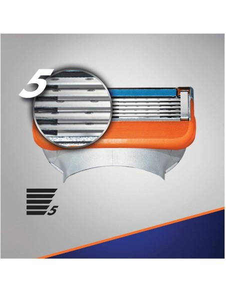 GILLETTE Fusion5 Recambio Máquina De Afeitar 4 Unidades | Afeitado Preciso Y Suave  