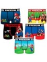 Freegun Set de 5 Calzoncillos Boxer Mario Bros de Microfibra para Hombre