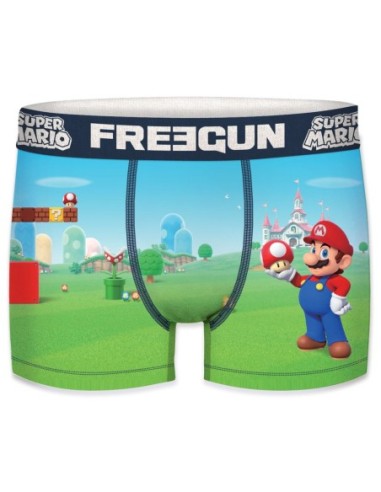Set De 5 Calzoncillos Boxer FREEGUN Mario Bros Para Hombre - Comodidad Y Estilo