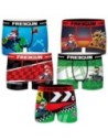 Freegun Set de 5 Calzoncillos Boxer Mario Bros para Hombre de Microfibra Talla S
