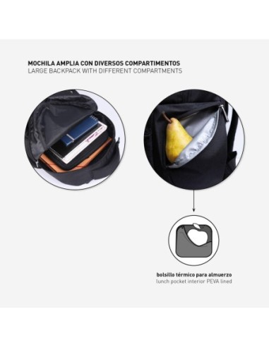Mochila Escolar Grande Batman Negra 44 Cm - CERDA | Kiwiku