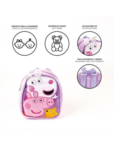 Mochila Guardería Peppa Pig Lila - CERDA | Kiwiku