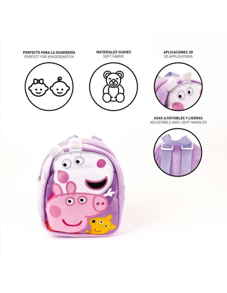 Mochila Guardería Peppa Pig Lila - CERDA | Kiwiku