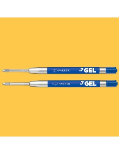 Recambio PARKER Jotter Punta Media Gel Azul 2 Unidades - Escritura Suave y Precisa | Kiwiku