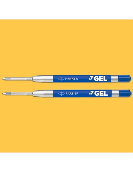 Recambio PARKER Jotter Punta Media Gel Azul 2 Unidades - Escritura Suave y Precisa | Kiwiku