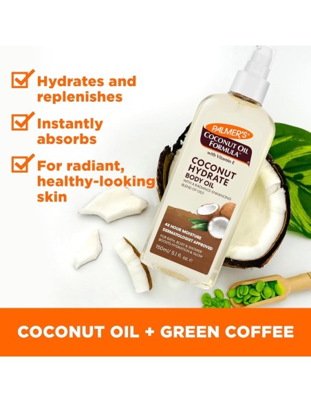 PALMER'S Coconut Oil Body Oil Aceite Corporal Hidratante 150 ml - Nutrición y Suavidad  