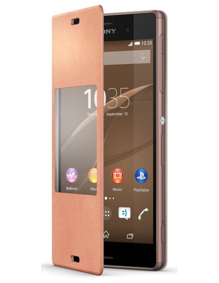 Kiwiku.com: Sony O3SCR24C - Funda para Xperia Z3 (con función ventana) cobre - Electrónica