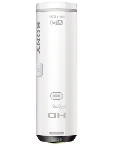 Sony Action Cam HDR-AS200VB - Videocámara deportiva (Full HD, resistente a salpicaduras con WI-FI, NFC, GPS y kit de montaje pa
