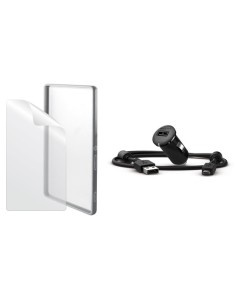 Made for Xperia Fusión - Pack de accesorios para Sony Xperia Z3 Compact (carcasa, protector de pantalla y cable datos): Kiwiku.
