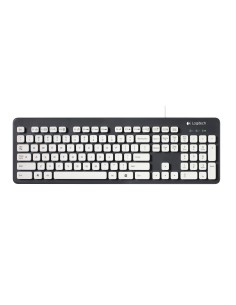 Logitech K310 - Teclado lavable con conectividad USB, color negro/ blanco - QWERTY: LOGITECH: Kiwiku.com: Informática
