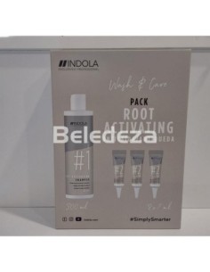 Indola Pack Root Activating Anticaída - Champú Activador de Raíces 300 Ml + Loción Activadora 8x7 Ml