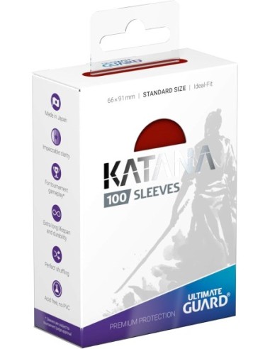 Fundas ULTIMATE GUARD Katana Sleeves Rojo - Protección Premium para Cartas
