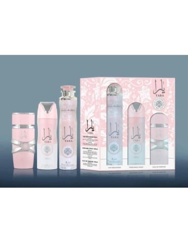 Lattafa Yara Gift Set 100ml EDP + 50ml Hair Spray + 200ml Perfumed Spray Para Mujer - Kiwiku  