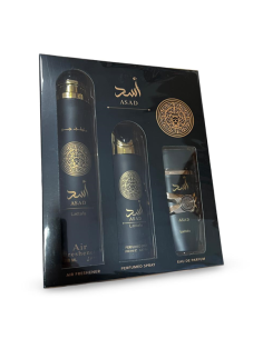 LATTAFA Perfumes Asad Gift Set 100ml EDP + 200ml Body Mist + 50ml Hair Mist Para Hombre - Kiwiku  