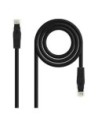 NANOCABLE Cable de Red Ethernet RJ45 LSZH Cat6A UTP AWG24 100% Cobre 0,5 m Negro
