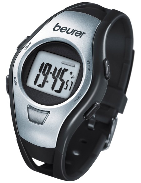 Beurer PM15 - Pulsómetro sin correa pectoral, medidor ritmo cardiaco, cronómetro, color negro/silver: Kiwiku.com: Deportes y ai