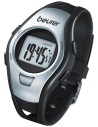 Beurer pm15 - pulsómetro sin correa pectoral, medidor ritmo cardiaco, cronómetro, color negro/silver