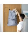 Innovagoods Bolsa-mochila de Lavandería para la Colada Clepac, Resistente Al Agua, 50 X 75 Cm, Color Gris y Negro