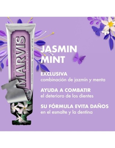 MARVIS Jasmin Mint Pasta De Dientes 85 Ml - Protección Y Frescura