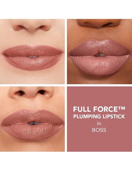 BUXOM Full Force Plumping Lipstick Popstar - Barra De Labios Voluminizadora Con Ácido Hialurónico
