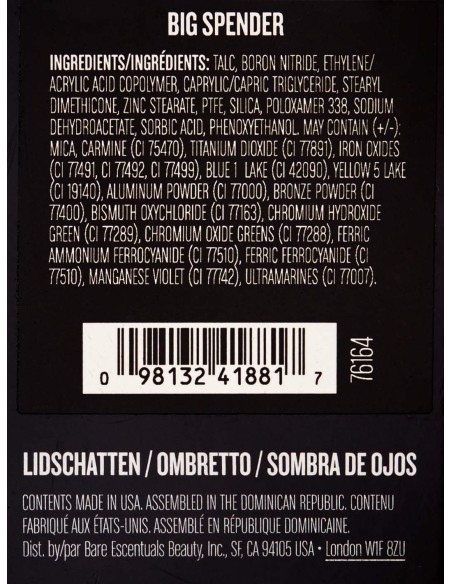 BUXOM Single Bar Shade Big Spender - Sombra De Ojos En Polvo De Alta Pigmentación
