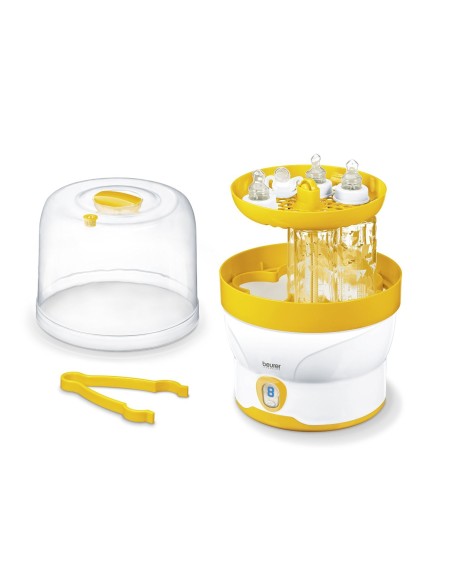 Beurer BY-76 - Esterilizador de vapor digital, color blanco/amarillo: Kiwiku.com: Bebé