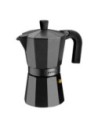 Monix Cafetera Italiana Vitro Noir 6 Tazas Aluminio Antiadherente Mango Ergonómico