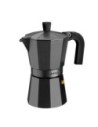 Monix Cafetera Italiana Vitro Noir 9 Tazas Aluminio Antiadherente Mango Ergonómico