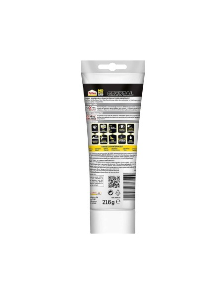 Pattex No Más Clavos Para Cristal Adhesivo Instantáneo Transparente Pasta 216 g - Kiwiku