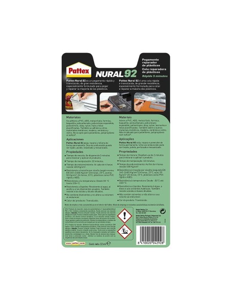 Pattex Adhesivo Instantáneo Nural 92 22 Ml 1 Pieza