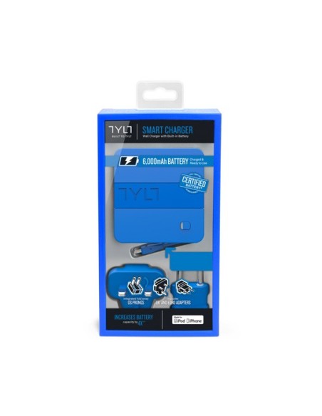Bateria auxiliar tylt energi 6k 6000 mah lightning negra azul  kiwiku.com