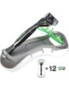 Filomatic Blister 1 Ud Cuchilla Filo6 + Caja de 12 Cabezales de Recambio