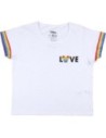 Cerda Camiseta de Manga Corta Mujer Disney Love Pride Blanco Xl