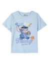 Cerda Camiseta de Manga Corta Infantil Stitch Azul Claro Talla 6 Años