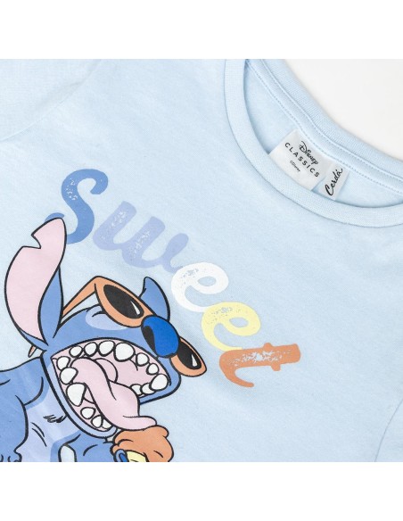 Camiseta Infantil Stitch Azul Claro 6 Años - CERDA | Kiwiku
