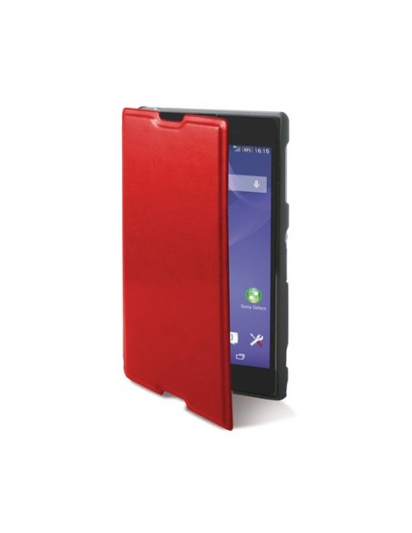Funda folio ksix made for xperia para e4 standing roja MFX3455FU81RJ kiwiku.com