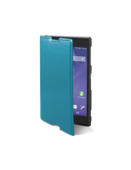 Funda folio ksix made for xperia para e4 standing turquesa MFX3455FU81T kiwiku.com