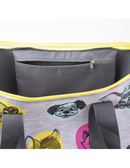 CERDA Bolsa De Playa Disney Multicolor Con Cremallera Y Bolsillo Interior 47 X 33 X 15 Cm - Kiwiku