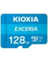 Kioxia Tarjeta de Memoria Micro Sd 128gb Exceria Uhs-i Clase 10 Con Adaptador Azul
