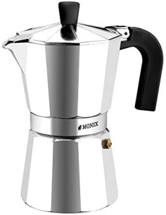 MONIX Cafetera Italiana Vitro Express M620006 6 Tazas Aluminio Antiadherente