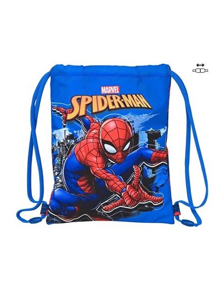 Bolsa De Cordones Spiderman Great Power 34x26 Cm 3 Litros - Kiwiku