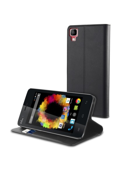 Wiko WISNS0005 - Funda con función soporte para Wiko Sunset, negro - Electrónica - Kiwiku.com